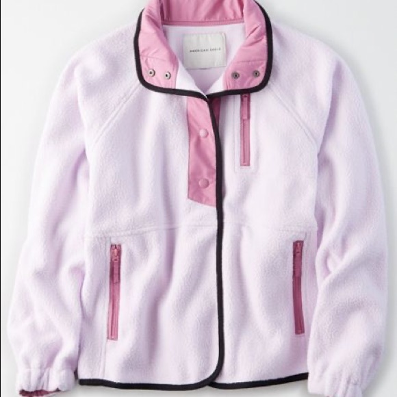 Ae Fleece Snap Front Jacket | Poshmark